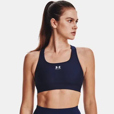 UNDER ARMOUR HEATGEAR® MID WOMEN'S PADLESS SPORTS BRA MIDNIGHT NAVY