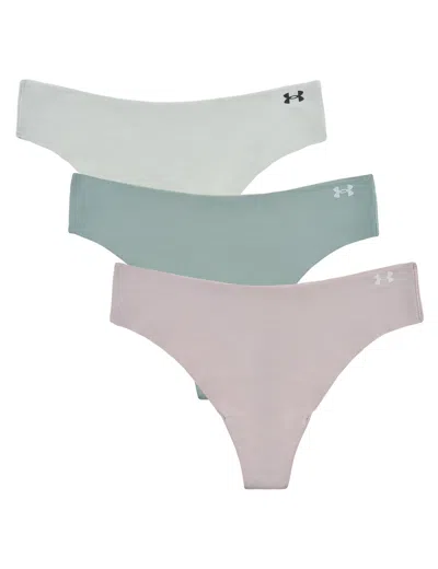 UNDER ARMOUR WOMEN'S PURE STRETCH 3-PACK NO SHOW THONG