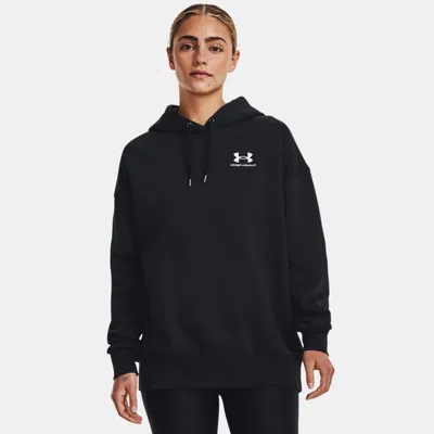 UNDER ARMOUR ICON FLEECE WOMEN'S OVERSIZED HOODIE BLACK