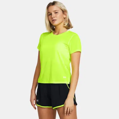 UNDER ARMOUR LAUNCH WOMEN'S SHORT SLEEVE HIGH VIS YELLOW