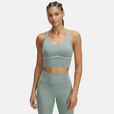 UNDER ARMOUR MERIDIAN PIPED WOMEN'S CROP TANK SILICA GREEN