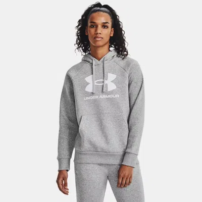 UNDER ARMOUR RIVAL FLEECE BIG LOGO WOMEN'S HOODIE MOD GRAY LIGHT HEATHER