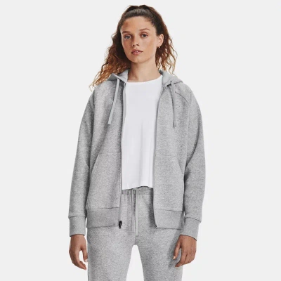 UNDER ARMOUR RIVAL FLEECE WOMEN'S FULL-ZIP HOODIE MOD GRAY LIGHT HEATHER