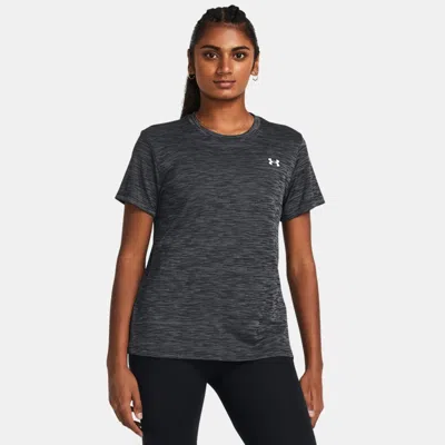 UNDER ARMOUR TECH™ TEXTURED WOMEN'S SHORT SLEEVE BLACK