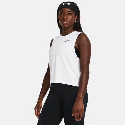 UNDER ARMOUR VANISH ENERGY WOMEN'S CROP TANK WHITE