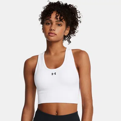 UNDER ARMOUR VANISH SEAMLESS WOMEN'S MID SPORTS BRA WHITE