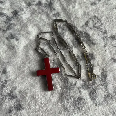 UNDERCOVER AW97 CLOISONNÉ CROSS NECKLACE