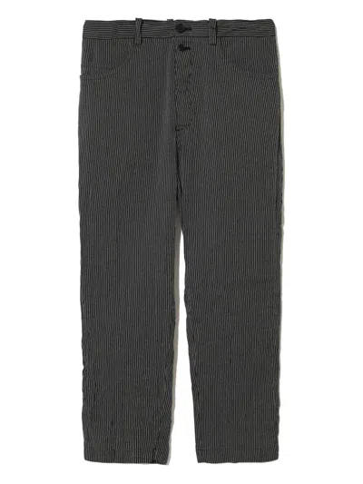UNDERCOVER PINSTRIPE DRAWSTRING-DETAIL PANTS