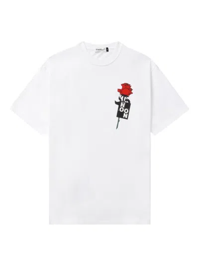 UNDERCOVER ROSE-PRINT T-SHIRT
