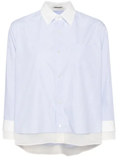 UNDERCOVER STRIPED COTTON SHIRT