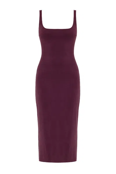 UNDRESS WOMEN'S OLIVIA GRAPE PURPLE MIDI BODYCON DRESS