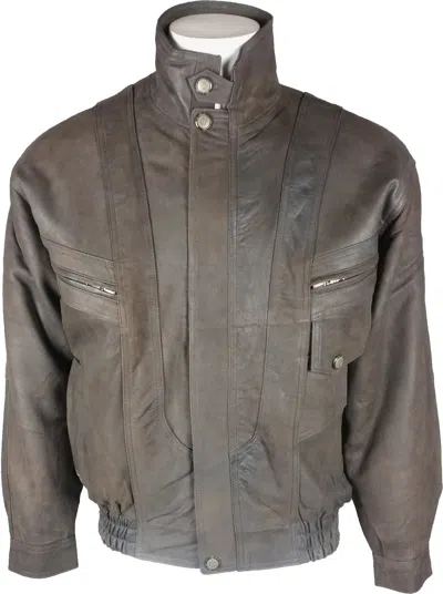 UNICORN LONDON UNICORN HERREN KLASSISCHES MANTEL - ECHTLEDER JACKE - BRAUN HD