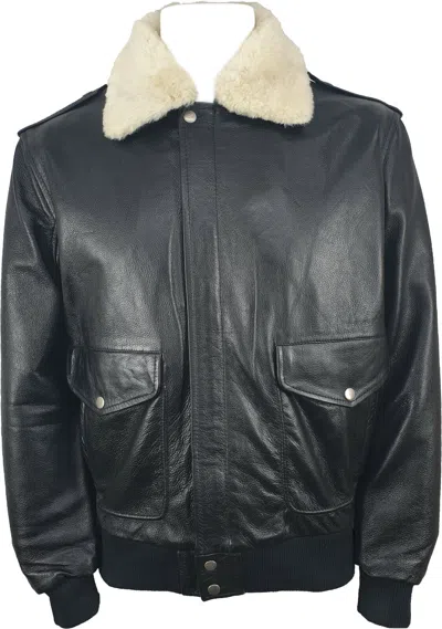 UNICORN LONDON UNICORN HERREN LUFTWAFFE PILOT JACKE - ECHTES LEDER - SCHWARZ JZ