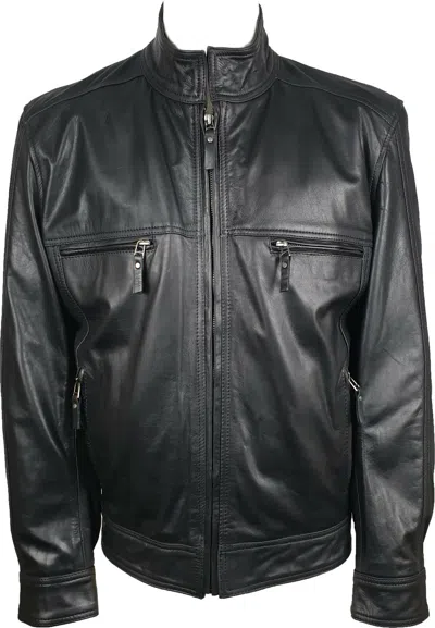 UNICORN LONDON UNICORN HERREN MODE JACKE - ECHTES LEDER - SCHWARZ JB