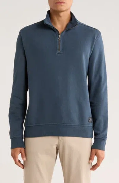 UNION UNION BRONN FRENCH TERRY QUARTER ZIP SWEATSHIRT