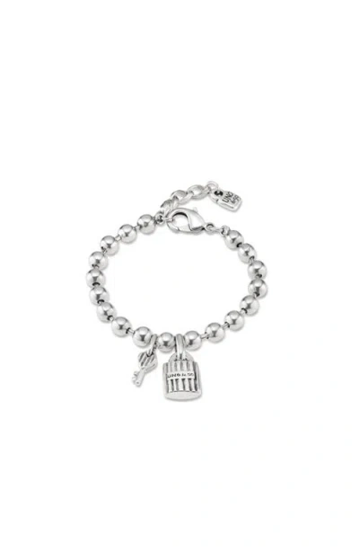 UNODE50 UNODE50 LOCK & KEY CHARM BRACELET