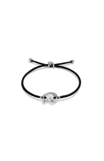 UNODE50 UNODE50 BLACK CORD PEARL BRACELET