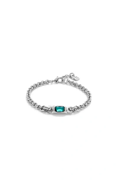 UNODE50 UNODE50 TURQUOISE CRYSTAL LINK BRACELET