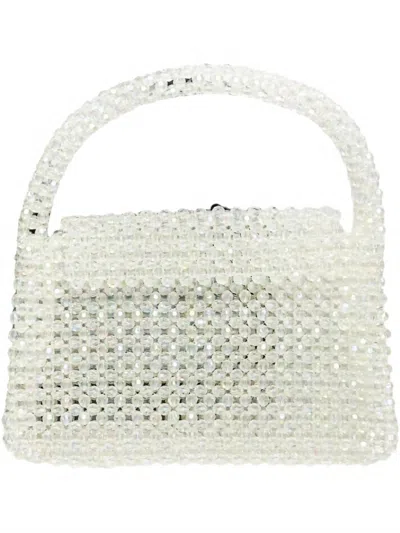 URBAN EXPRESSIONS WOMEN'S BEADED CLUTCH BAG IN CLEAR