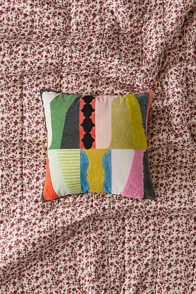 URBAN OUTFITTERS ABSTRACT VELVET THROW PILLOW AT URBAN OUTFITTERS