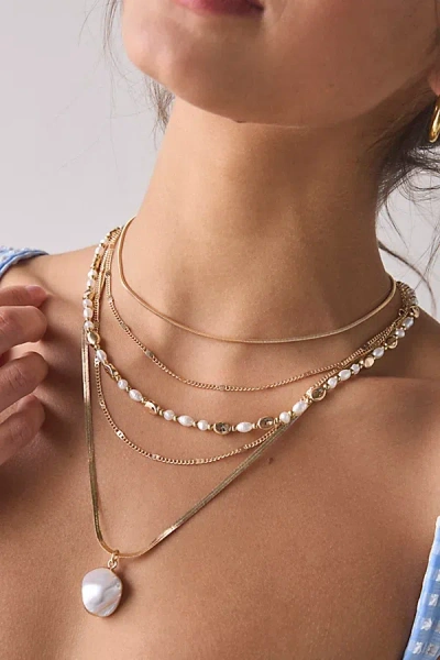 URBAN OUTFITTERS ADDISON CHAIN LAYERING NECKLACE SET IN GOLD, WOMEN'S AT URBAN OUTFITTERS