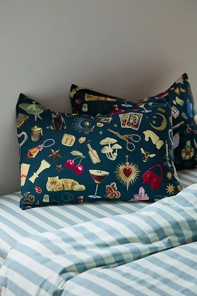 URBAN OUTFITTERS CHARMED ICON SHAM SET IN PINE AT URBAN OUTFITTERS