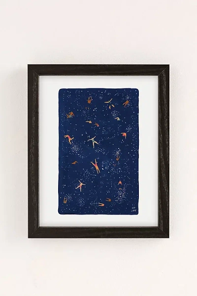URBAN OUTFITTERS HELO BIRDIE SKY SWIM ART PRINT IN BLACK WOOD FRAME AT URBAN OUTFITTERS