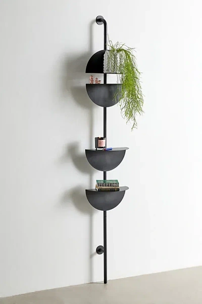 URBAN OUTFITTERS KIERA ADJUSTABLE STEEL WALL-MOUNTED SHELF IN BLACK AT URBAN OUTFITTERS