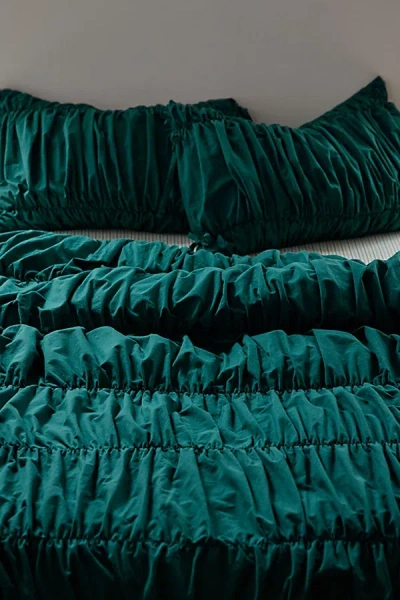 URBAN OUTFITTERS MELODY CINCHED CORE DUVET COVER IN DARK SEAS AT URBAN OUTFITTERS