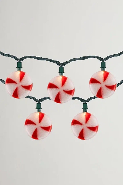 URBAN OUTFITTERS PEPPERMINT CANDY 6FT STRING LIGHTS IN RED AT URBAN OUTFITTERS