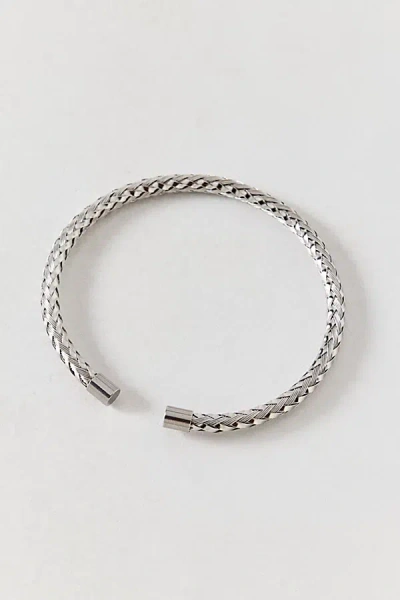 URBAN OUTFITTERS STAINLESS STEEL MESH CUFF BRACELET IN SILVER, MEN'S AT URBAN OUTFITTERS