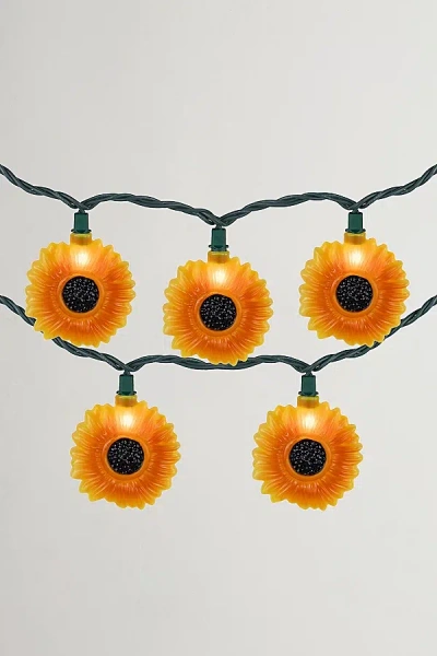 URBAN OUTFITTERS SUNFLOWERS 6FT STRING LIGHTS IN ORANGE AT URBAN OUTFITTERS
