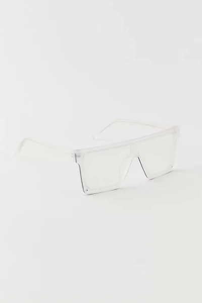 URBAN OUTFITTERS UPPER HAND SQUARE AVIATOR BLUE LIGHT GLASSES IN CLEAR, WOMEN'S AT URBAN OUTFITTERS