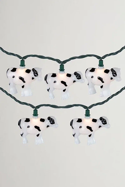 URBAN OUTFITTERS WHITE AND BLACK COW 6FT STRING LIGHTS IN WHITE AT URBAN OUTFITTERS