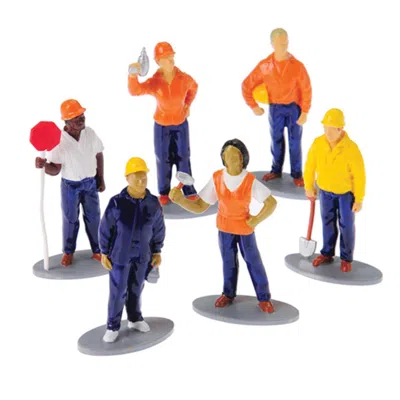 US TOY COMPANY CONSTRUCTION WORKERS - PACK OF 12