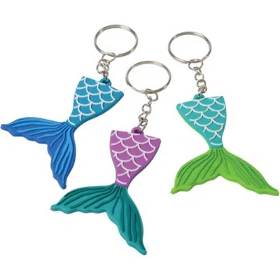 US TOY COMPANY US TOY MERMAID TAIL RUBBER KEYCHAINS - PACK OF 12