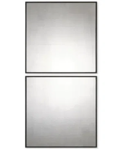 UTTERMOST MATTY ANTIQUED SQUARE MIRRORS, SET OF 2