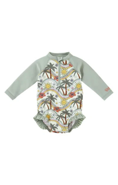 UV SKINZ UV SKINZ LONG SLEEVE RUFFLE LEGGED SWIM SUIT