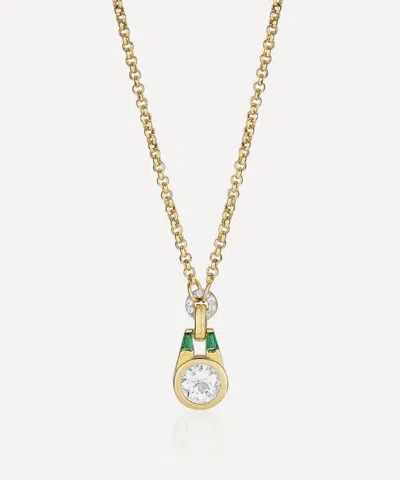 V BY LAURA VANN V BY LAURA VANN 18CT GOLD-PLATED VERMEIL SILVER OLIVE PENDANT NECKLACE