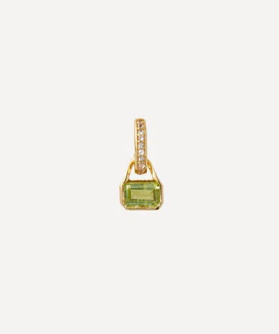 V BY LAURA VANN V BY LAURA VANN 18CT GOLD-PLATED VERMEIL SILVER PERIDOT CHARM