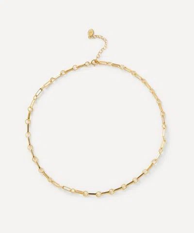 V BY LAURA VANN V BY LAURA VANN 18CT GOLD-PLATED VERMEIL SILVER TWISTED LINK VINTAGE CHAIN NECKLACE