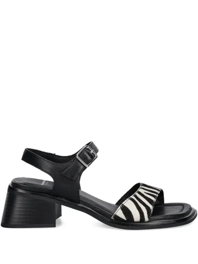 VAGABOND 53MM INES ZEBRA-PRINT BLOCK-HEEL SANDALS
