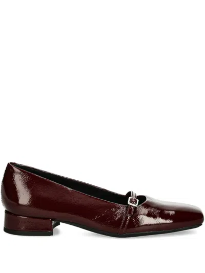 VAGABOND DEBBI BUCKLE-DETAIL SQUARE-TOE BALLET FLATS