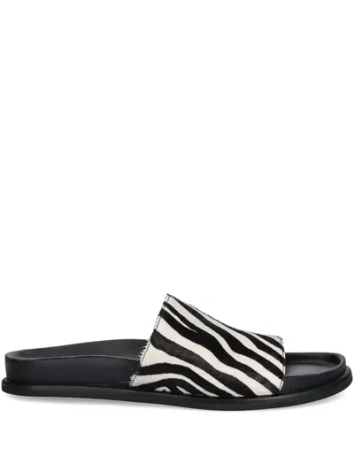 VAGABOND EFFIE ZEBRA-PRINT SLIDES
