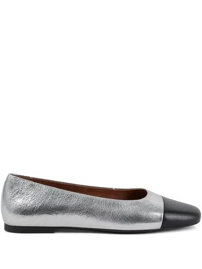 VAGABOND JOLIN METALLIC LEATHER BALLET FLATS