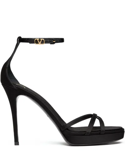 VALENTINO GARAVANI 120MM EVENINGLAM SATIN PLATFORM SANDALS