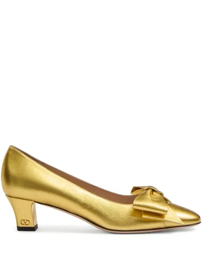 VALENTINO GARAVANI 45MM BOWOW LEATHER PUMPS