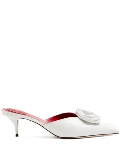 VALENTINO GARAVANI 55MM DRIP ROSE LEATHER MULES