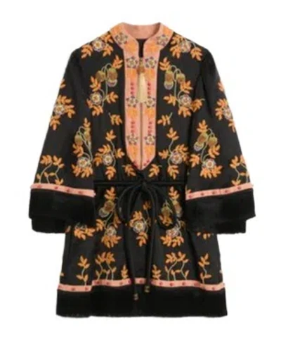 VALENTINO ABITO CORTO IN DOPPIA DUCHESSE LAVATA RICAMATO