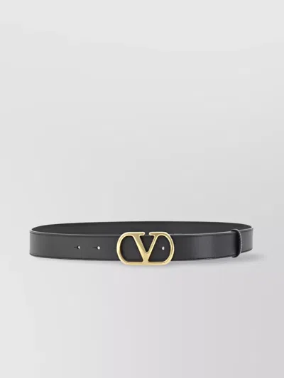 VALENTINO GARAVANI ADJUSTABLE LOGO LEATHER BELT